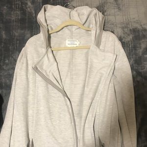 Vera Wang long line zipped hoodie